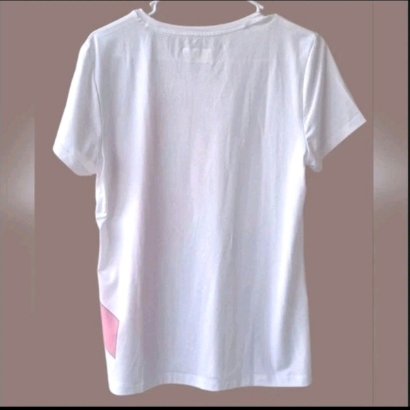 Izod T-Shirt White Short Sleeve Breast Cancer Size L - Picture 2 of 5